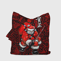 Сумка-шопер Santa Claus Samurai, цвет: 3D-принт