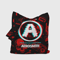 Сумка-шоппер Aerosmith rock glitch