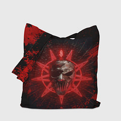 Сумка-шопер Slipknot red satan star, цвет: 3D-принт
