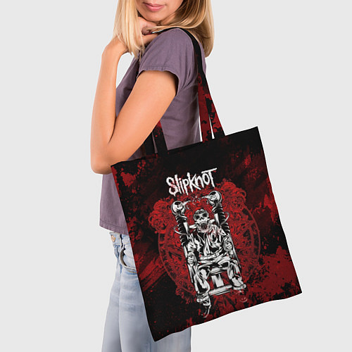 Сумка-шоппер Slipknot - скелет / 3D-принт – фото 3
