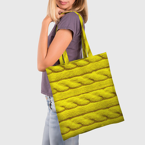 Сумка-шоппер Жёлтый свитер - Осень-Зима 2028 / 3D-принт – фото 3