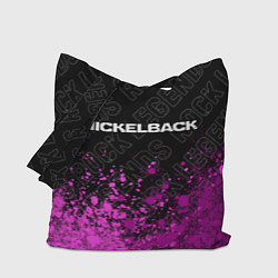Сумка-шопер Nickelback rock legends: символ сверху, цвет: 3D-принт
