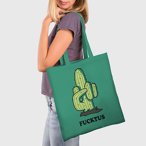Сумка-шоппер Fucktus cactus / 3D-принт – фото 3