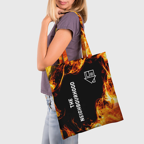 Сумка-шоппер The Neighbourhood и пылающий огонь / 3D-принт – фото 3