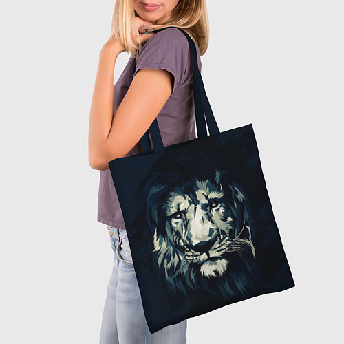 Сумка-шоппер Голова царя-зверей льва / 3D-принт – фото 3