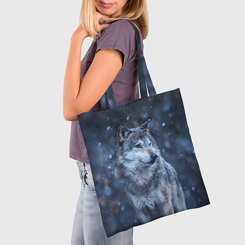 Сумка-шоппер Лесной волк / 3D-принт – фото 3