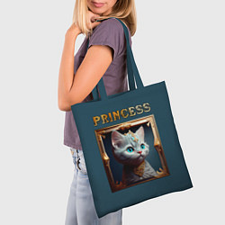 Сумка-шопер Кошечка принцесса - картина в рамке, цвет: 3D-принт — фото 2
