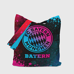 Сумка-шопер Bayern - neon gradient, цвет: 3D-принт