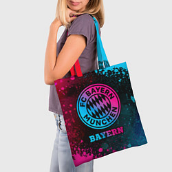 Сумка-шопер Bayern - neon gradient, цвет: 3D-принт — фото 2