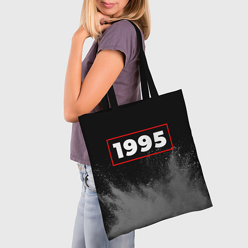 Сумка-шоппер 1995 - в красной рамке на темном / 3D-принт – фото 3