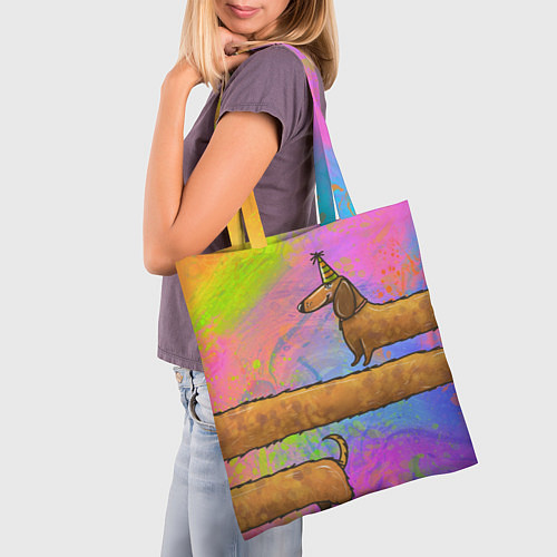 Сумка-шоппер Очень-очень длинная такса / 3D-принт – фото 3