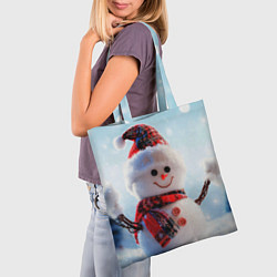 Сумка-шопер Снеговичёк, цвет: 3D-принт — фото 2