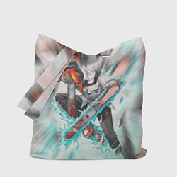 Сумка-шопер Chainsaw man blood, цвет: 3D-принт