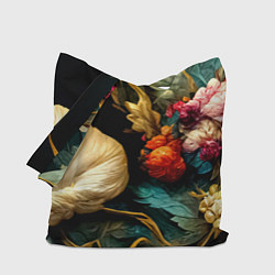 Сумка-шопер Винтажные цветы акварелью, цвет: 3D-принт