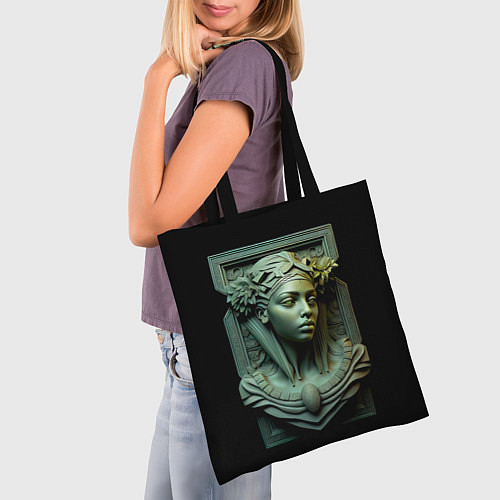 Сумка-шоппер Нейросеть - барельеф античной девушки / 3D-принт – фото 3