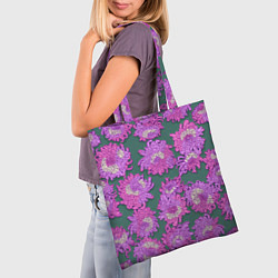 Сумка-шопер Яркие хризантемы, цвет: 3D-принт — фото 2