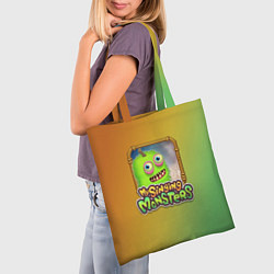 Сумка-шопер My Singing Monsters - Зерномех, цвет: 3D-принт — фото 2