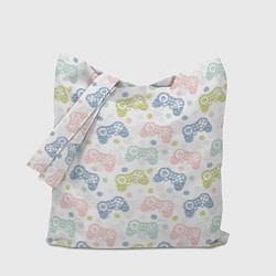 Сумка-шопер Геймпад в горошек, цвет: 3D-принт