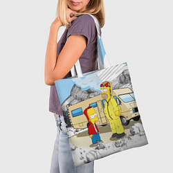 Сумка-шопер Барт Симпсон и его папаша, цвет: 3D-принт — фото 2