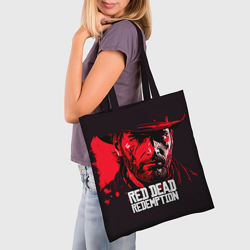 Сумка-шоппер Артур Морган, портрет / 3D-принт – фото 3