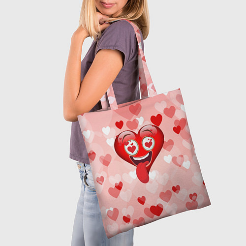 Сумка-шоппер Безумное сердце / 3D-принт – фото 3