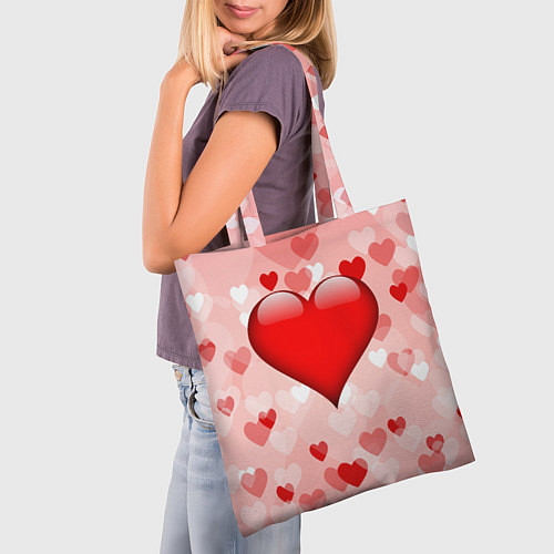 Сумка-шоппер Огромное сердце / 3D-принт – фото 3
