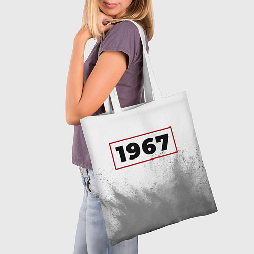 Сумка-шоппер 1967 - в красной рамке на светлом / 3D-принт – фото 3