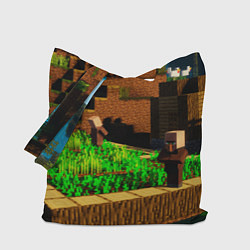 Сумка-шопер Minecraft ферма, цвет: 3D-принт