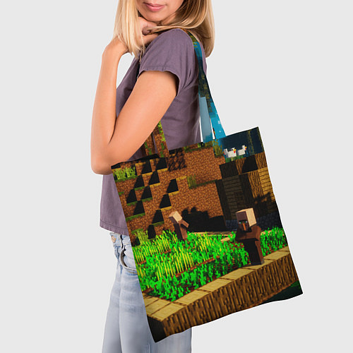 Сумка-шоппер Minecraft ферма / 3D-принт – фото 3