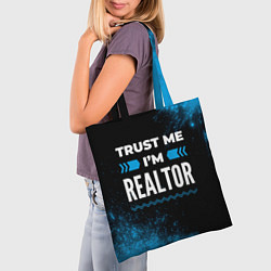 Сумка-шопер Trust me Im realtor dark, цвет: 3D-принт — фото 2