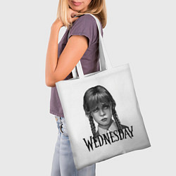 Сумка-шопер Уэнсдэй Аддамс - Wednesday, цвет: 3D-принт — фото 2
