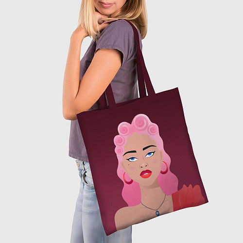 Сумка-шоппер Retro girl / 3D-принт – фото 3