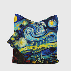 Сумка-шопер Винсент ван Гог, звездная ночь, цвет: 3D-принт