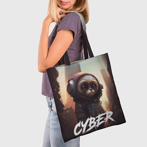 Сумка-шоппер Cyber animal / 3D-принт – фото 3