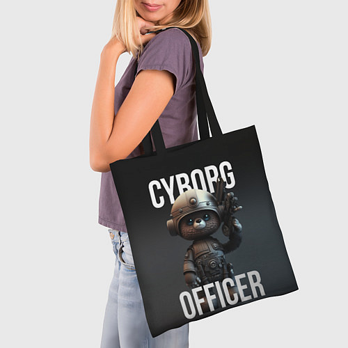 Сумка-шоппер Cyborg officer / 3D-принт – фото 3