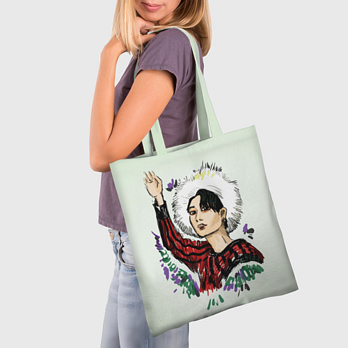 Сумка-шоппер Хан в красном / 3D-принт – фото 3