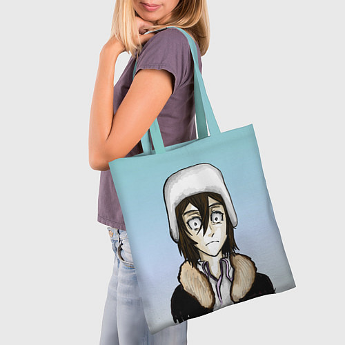 Сумка-шоппер Достоевский в шапке / 3D-принт – фото 3