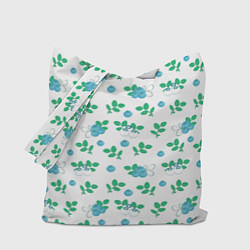 Сумка-шопер Узор из ягод голубики, цвет: 3D-принт