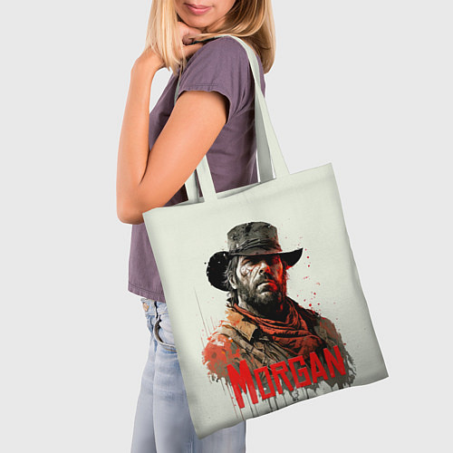 Сумка-шоппер Arthur Morgan painting / 3D-принт – фото 3