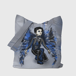 Сумка-шопер Чонгук черный лебедь, цвет: 3D-принт