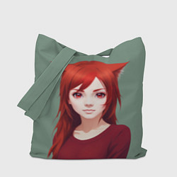 Сумка-шопер Cute Catgirl, цвет: 3D-принт