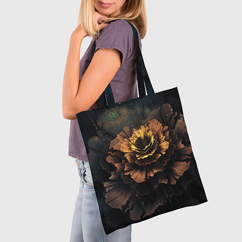 Сумка-шоппер Midjourney цветок под дождем / 3D-принт – фото 3