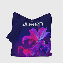 Сумка-шопер The Queen Королева и цветы, цвет: 3D-принт