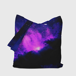 Сумка-шопер Неоновый туманный космос, цвет: 3D-принт