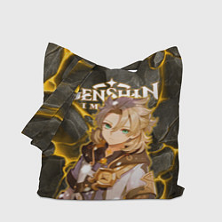 Сумка-шопер Альбедо на фоне монолита камня, цвет: 3D-принт