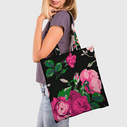 Сумка-шопер Шипы и розы, цвет: 3D-принт — фото 2