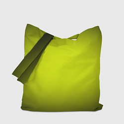 Сумка-шопер Кислотный желтый с градиентом, цвет: 3D-принт