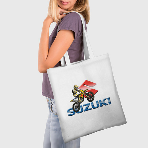 Сумка-шоппер Suzuki motorcycle / 3D-принт – фото 3