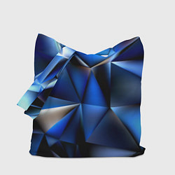 Сумка-шопер Polygon blue abstract, цвет: 3D-принт