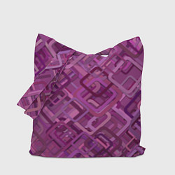 Сумка-шопер Фиолетовые диагонали, цвет: 3D-принт
